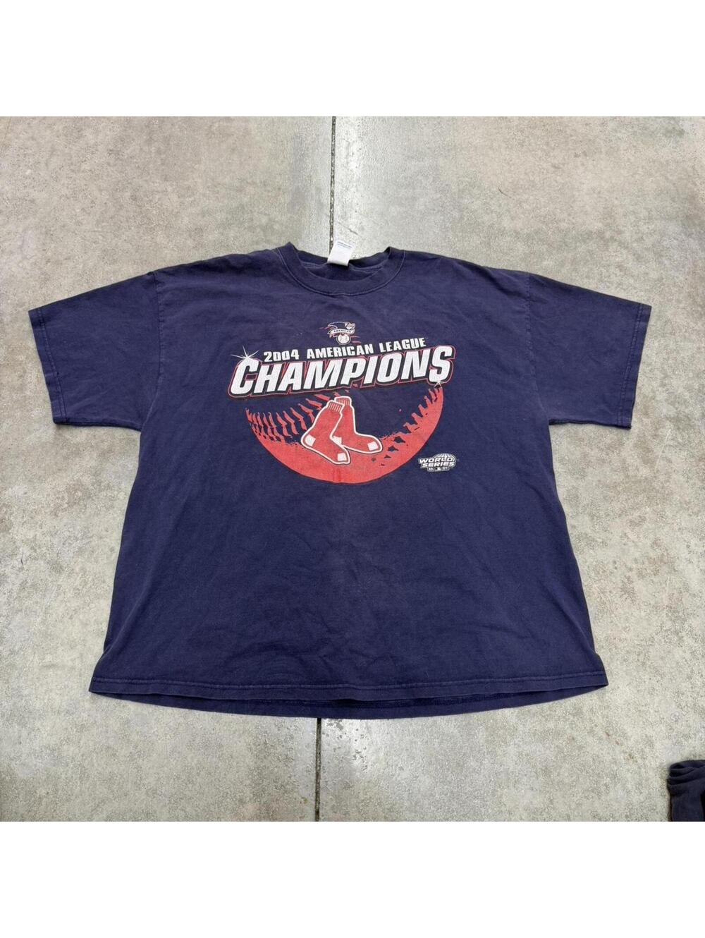 vintage boston red sox world series champions navy shirt size xl